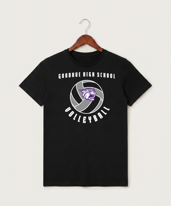Goodhue High School Volleyball (Girls) - Black T-Shirt - Full Front