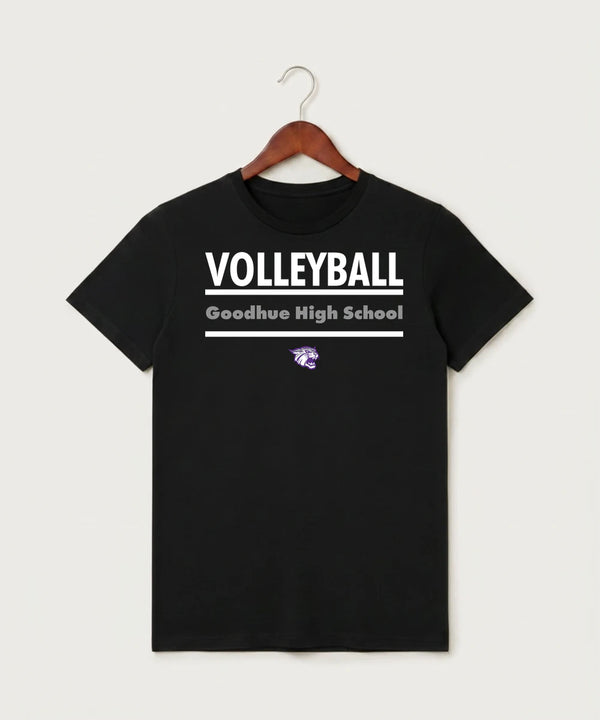 Goodhue High School Volleyball (Girls) - Black T-Shirt - Full Front