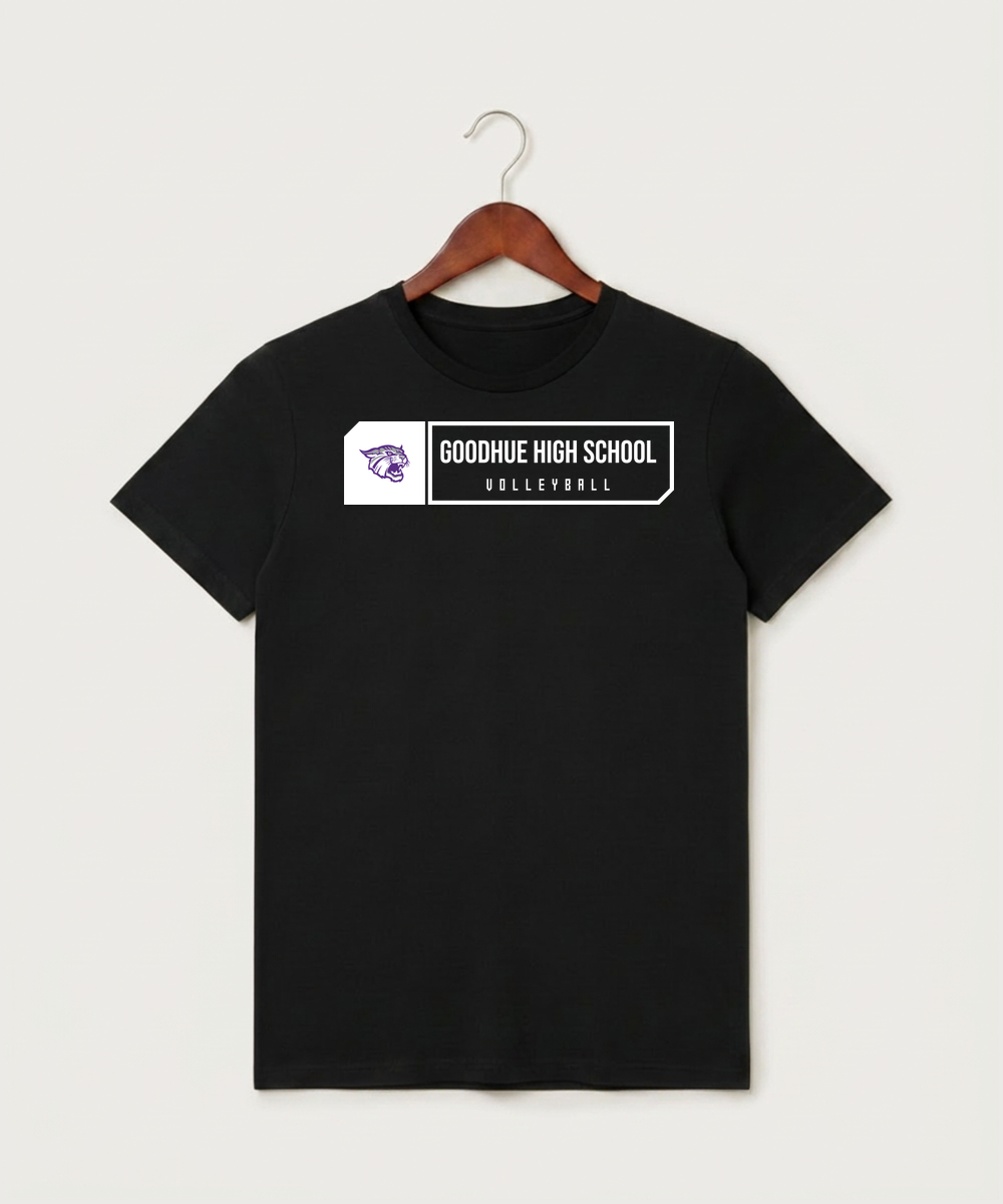 Goodhue High School Volleyball (Girls) - Black T-Shirt - Full Front