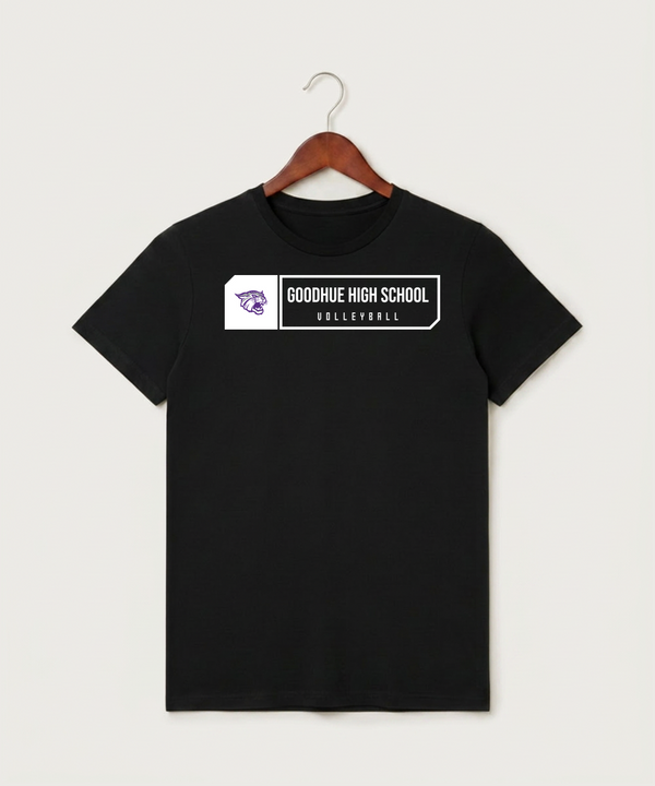 Goodhue High School Volleyball (Girls) - Black T-Shirt - Full Front