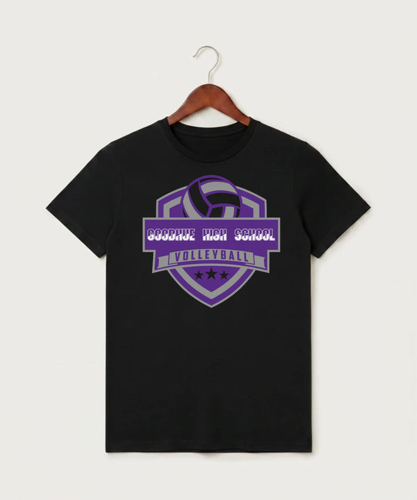Goodhue High School Volleyball (Girls) - Black T-Shirt - Full Front