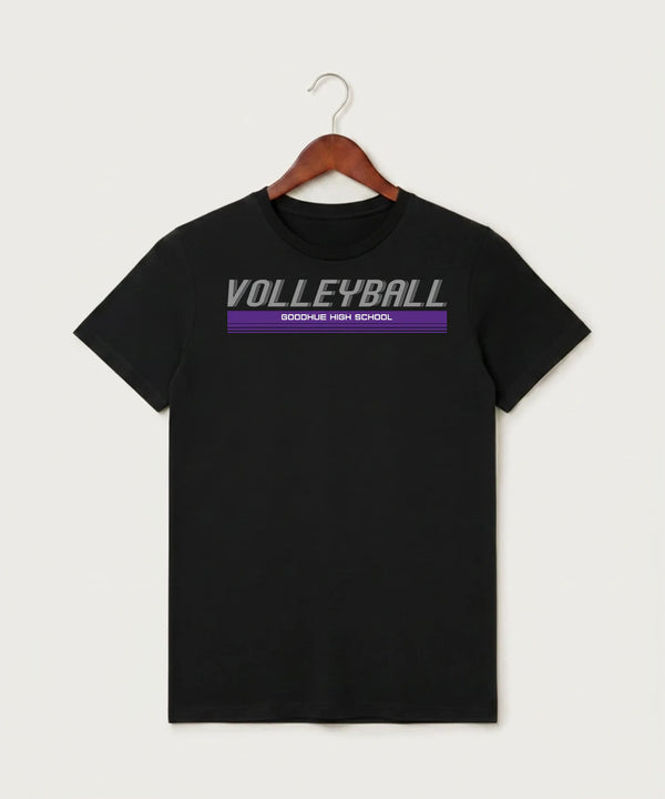 Goodhue High School Volleyball (Girls) - Black T-Shirt - Full Front