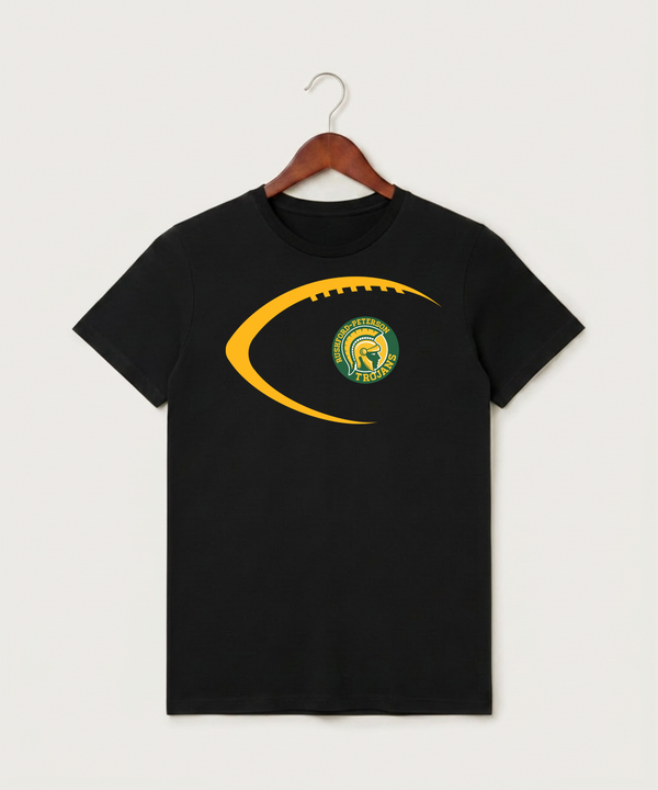 Rushford Peterson High School Football (Boys) - Black T-Shirt - Full Front