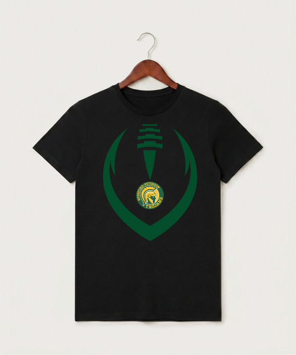 Rushford Peterson High School Football (Boys) - Black T-Shirt - Full Front