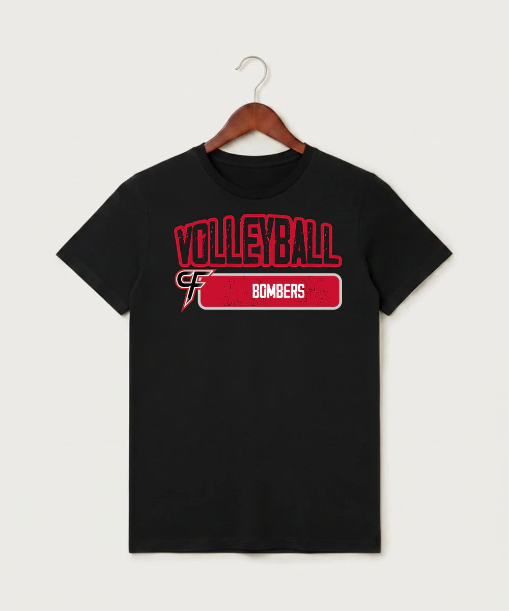 Cannon Falls High School Volleyball (Girls) - Black T-Shirt - Full Front
