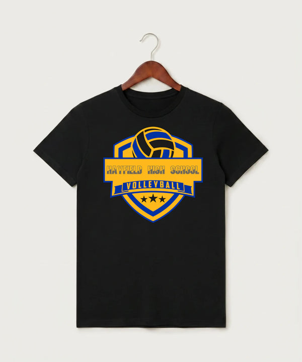 Hayfield High School Volleyball (Girls) - Black T-Shirt - Full Front