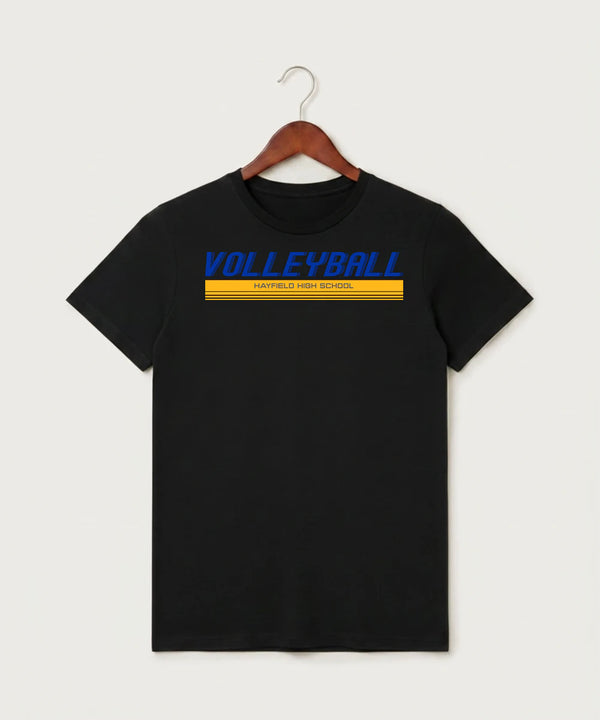 Hayfield High School Volleyball (Girls) - Black T-Shirt - Full Front