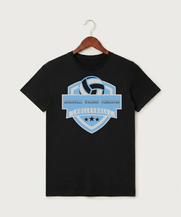 Janesville Waldorf Pemberton Volleyball (Girls) - Black T-Shirt - Full Front