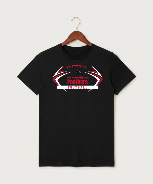 Nrheg Panthers High School Football (Boys) - Black T-Shirt - Full Front
