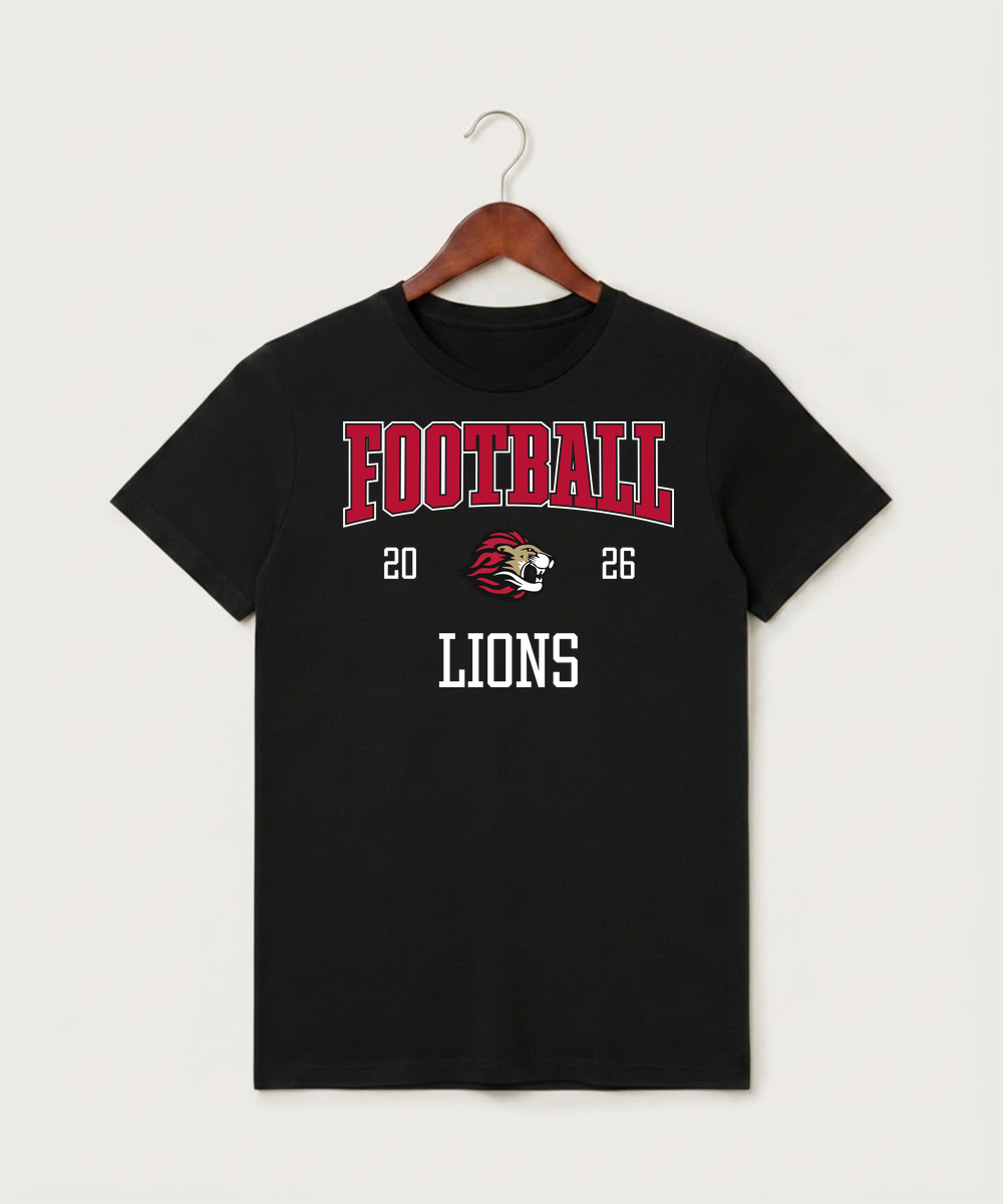 Spring Grove High School Football (Boys) - Black T-Shirt - Full Front