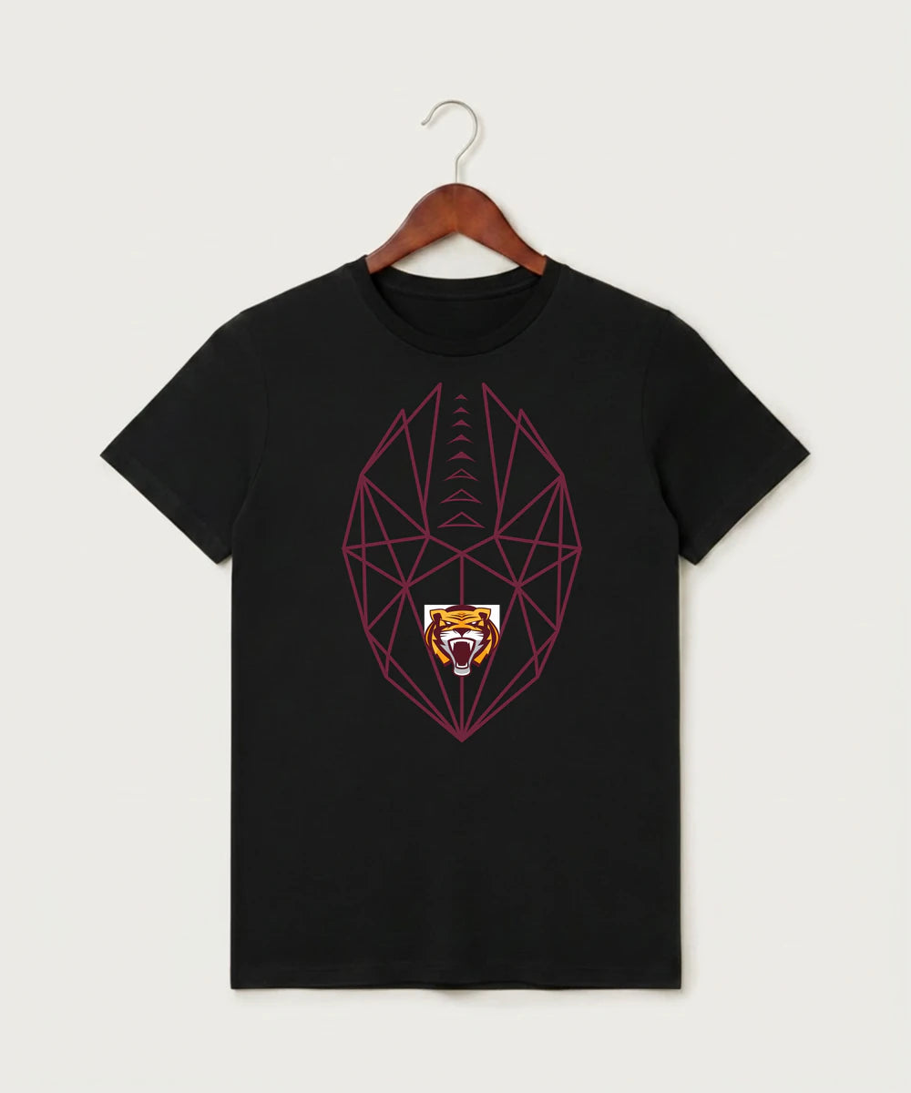 Stewartville High School Football (Boys) - Black T-Shirt - Full Front