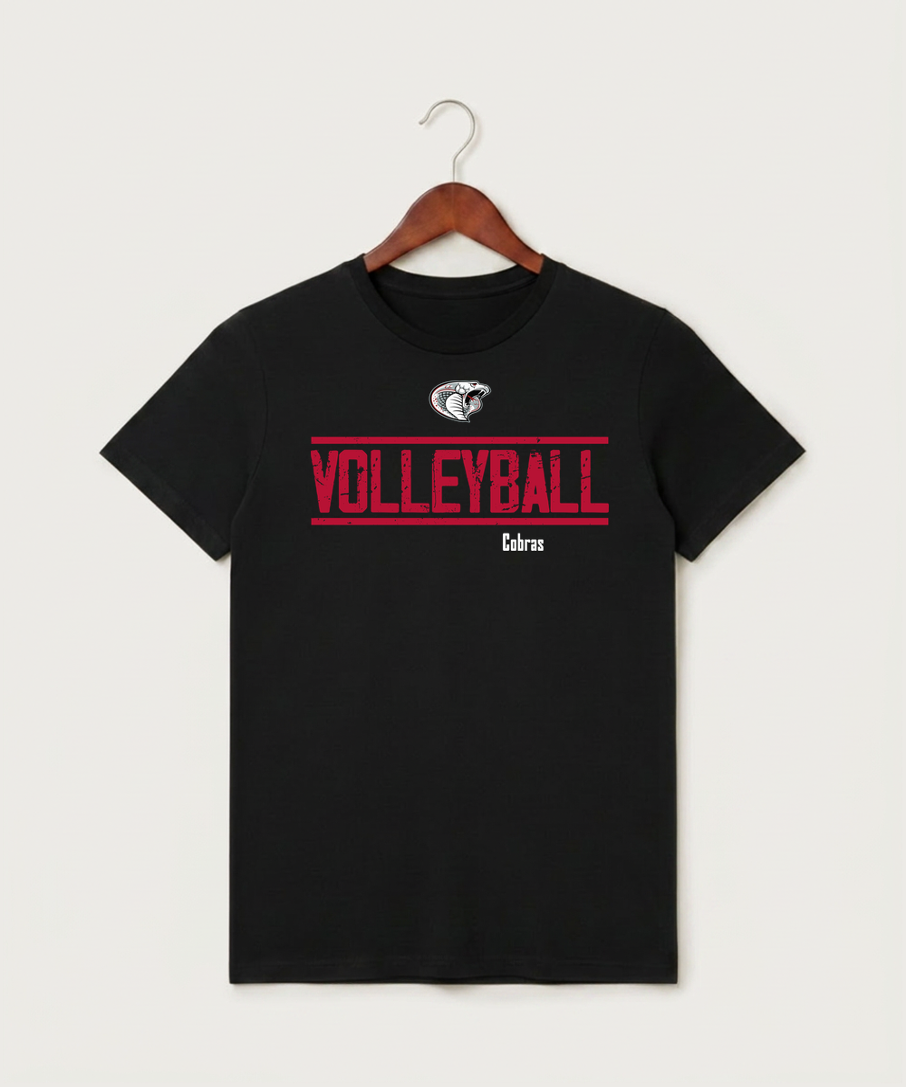 Triton High School Volleyball (Girls) - Black T-Shirt - Full Front