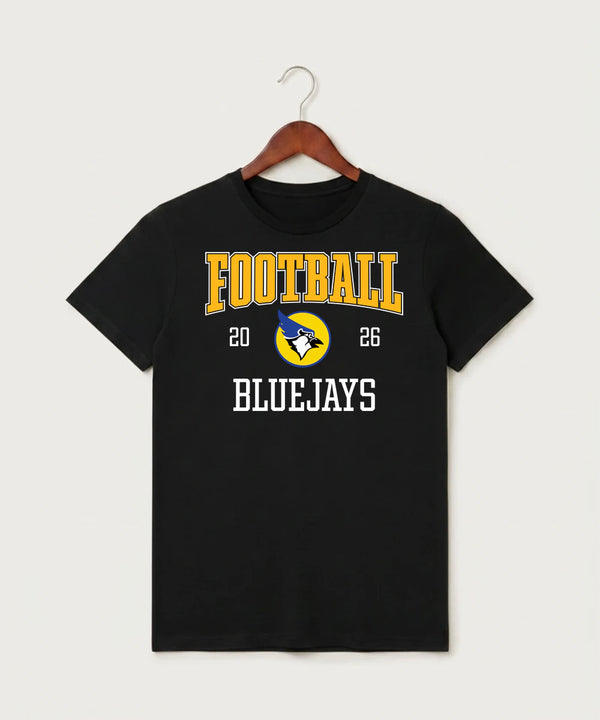 Waseca High School Football (Boys) - Black T-Shirt - Full Front