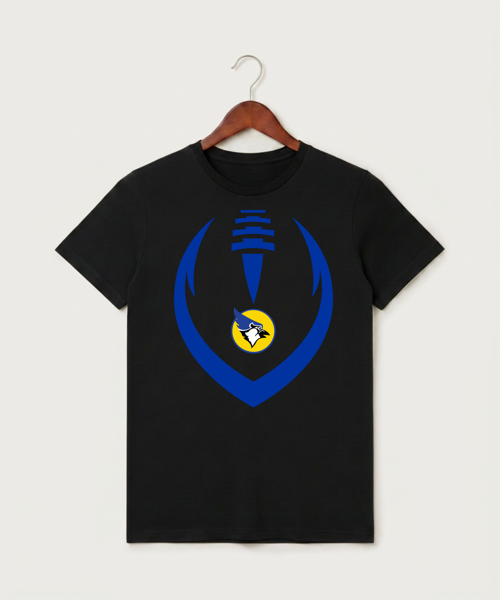 Waseca High School Football (Boys) - Black T-Shirt - Full Front