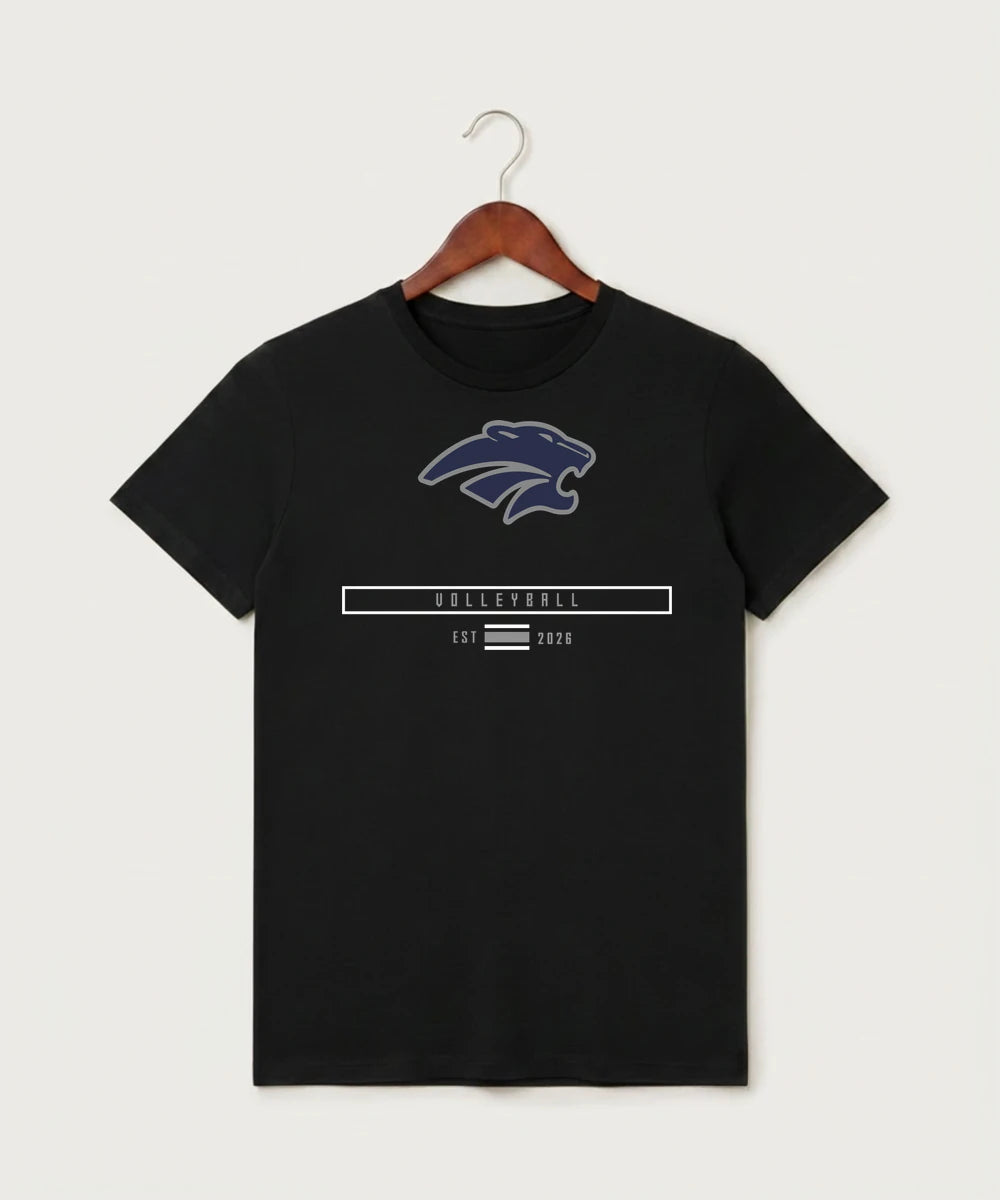 Zumbrota Mazeppa High School Volleyball (Girls) - Black T-Shirt - Full Front