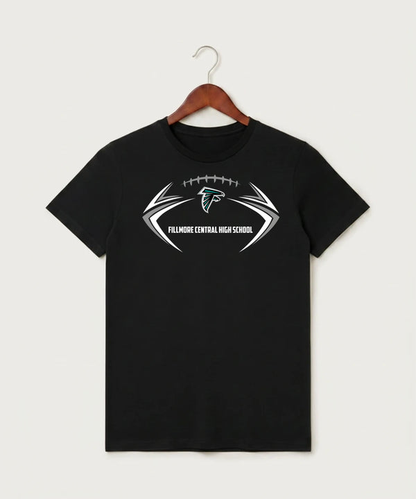 Fillmore Central High School Football (Boys) - Black T-Shirt - Full Front