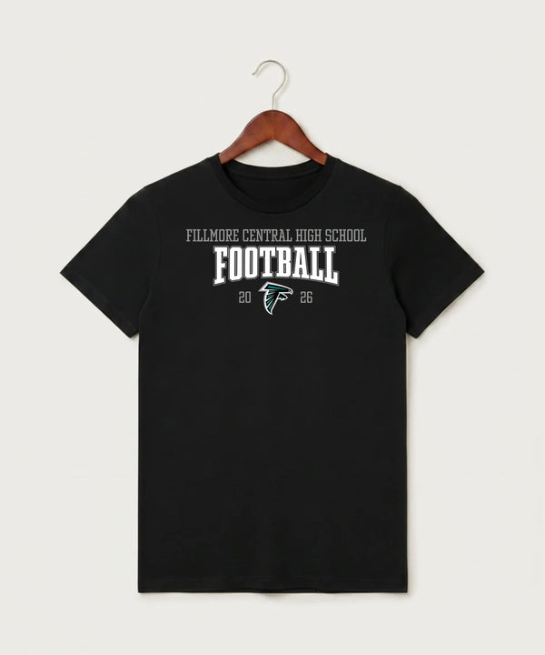 Fillmore Central High School Football (Boys) - Black T-Shirt - Full Front