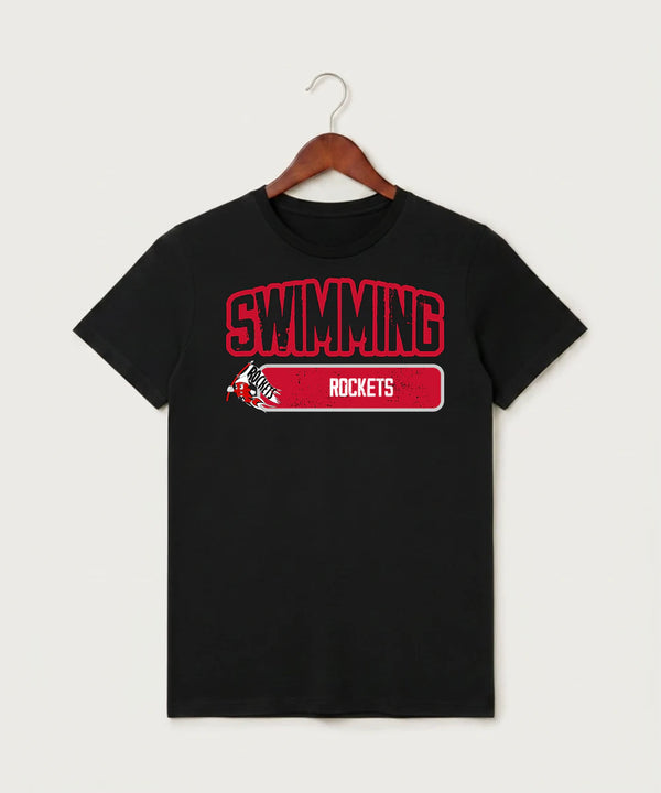 John Marshall High School Swim Dive Girls - Black T-Shirt - Full Front