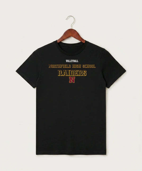 Northfield High School Volleyball (Girls) - Black T-Shirt - Full Front