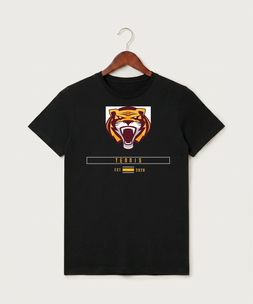 Stewartville High School Tennis (Coed) - Black T-Shirt - Full Front