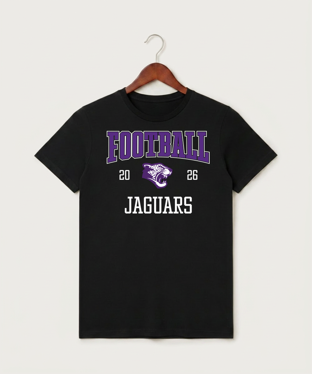 Granada-Huntley-East Chain/Truman Football (Boys) - Black T-Shirt - Full Front