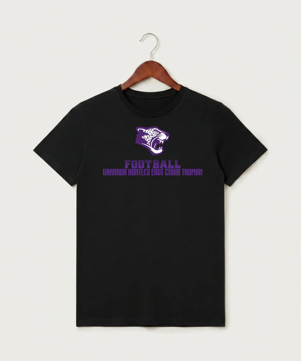 Granada-Huntley-East Chain/Truman Football (Boys) - Black T-Shirt - Full Front