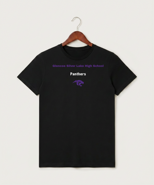 Glencoe Silver Lake High School Athletics - Black T-Shirt - Full Front