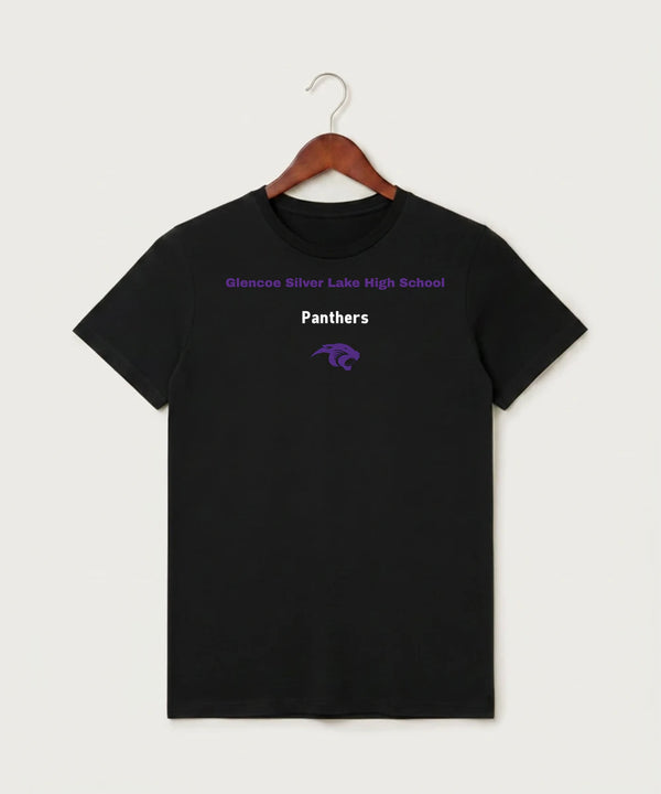 Glencoe Silver Lake High School Athletics - Black T-Shirt - Full Front