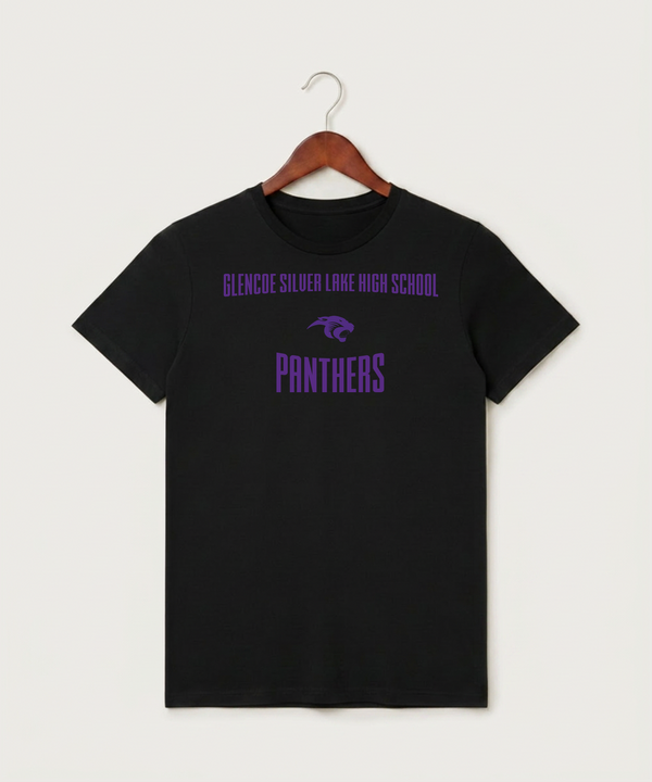 Glencoe Silver Lake High School Athletics - Black T-Shirt - Full Front