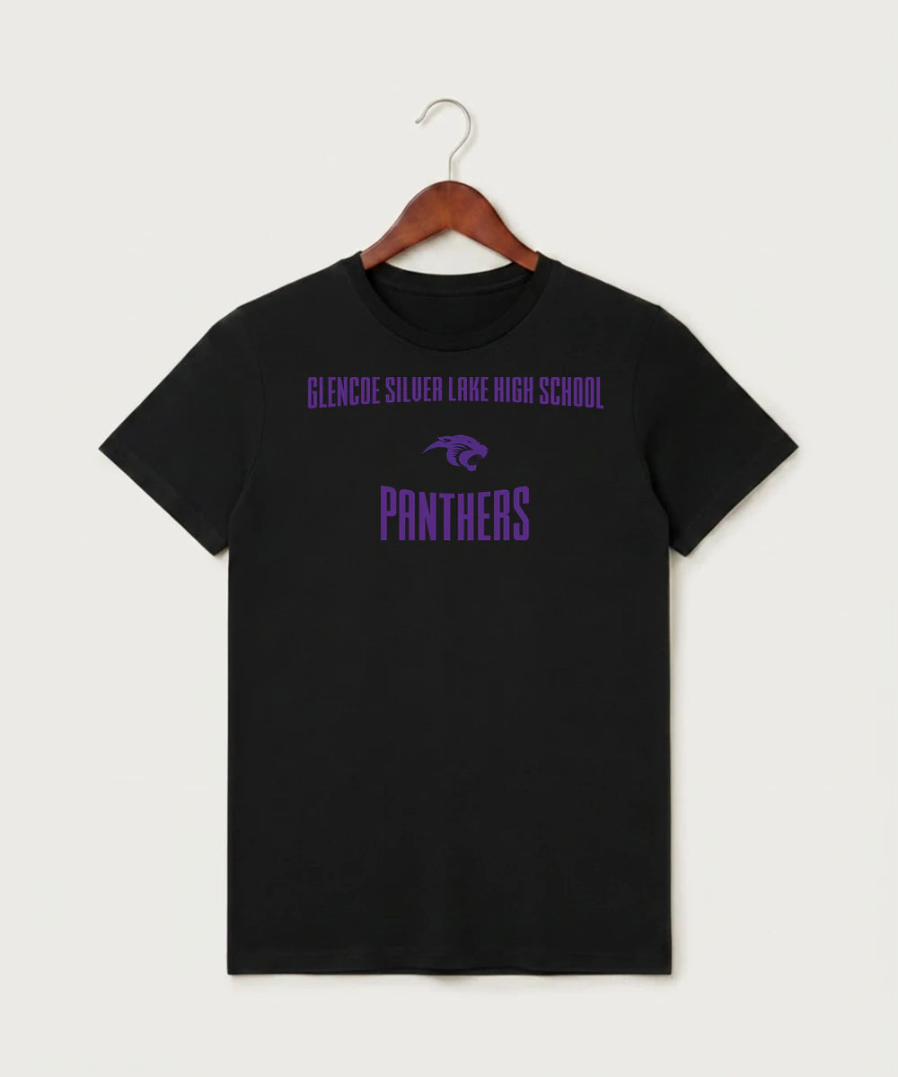 Glencoe Silver Lake High School Athletics - Black T-Shirt - Full Front