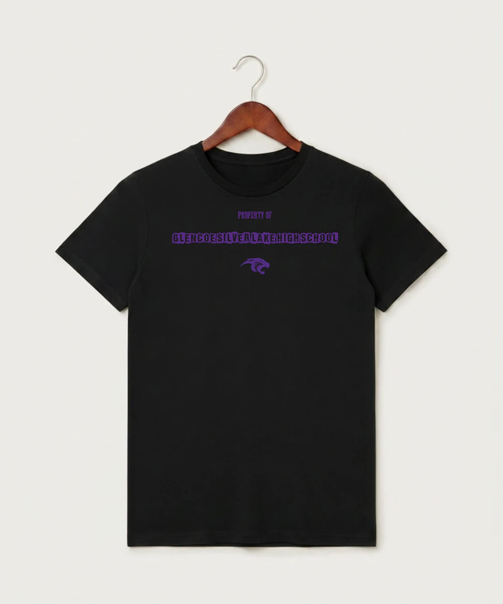 Glencoe Silver Lake High School Athletics - Black T-Shirt - Full Front