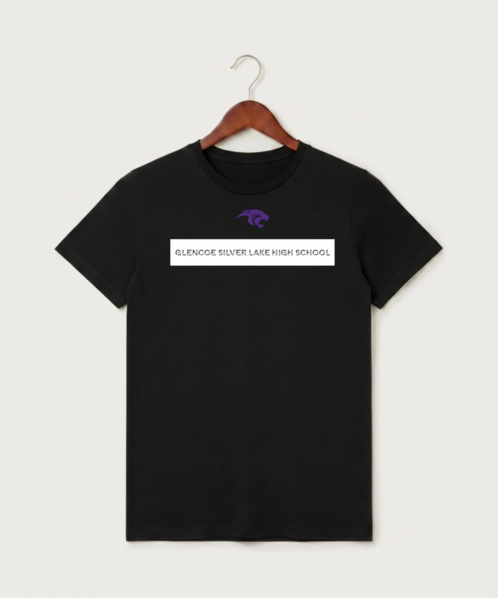 Glencoe Silver Lake High School Athletics - Black T-Shirt - Full Front
