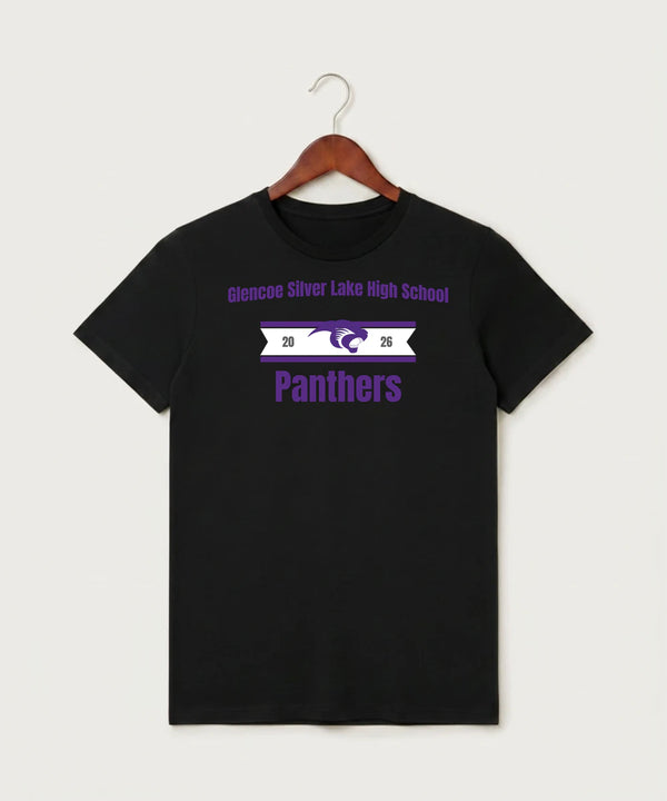 Glencoe Silver Lake High School Athletics - Black T-Shirt - Full Front