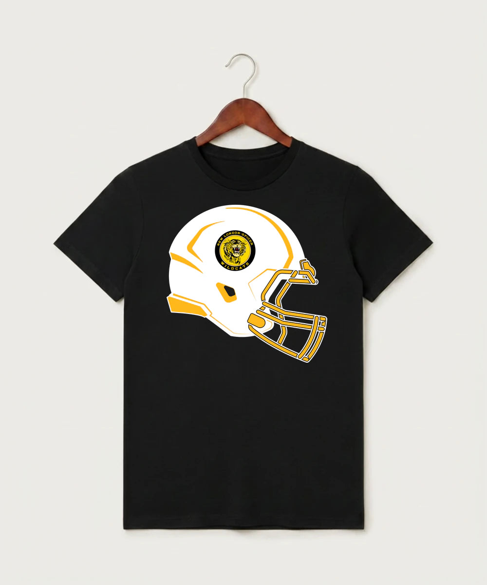 New London Spicer High School Football (Boys) - Black T-Shirt - Full Front