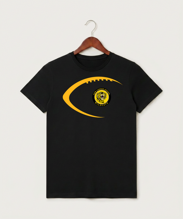 New London Spicer High School Football (Boys) - Black T-Shirt - Full Front