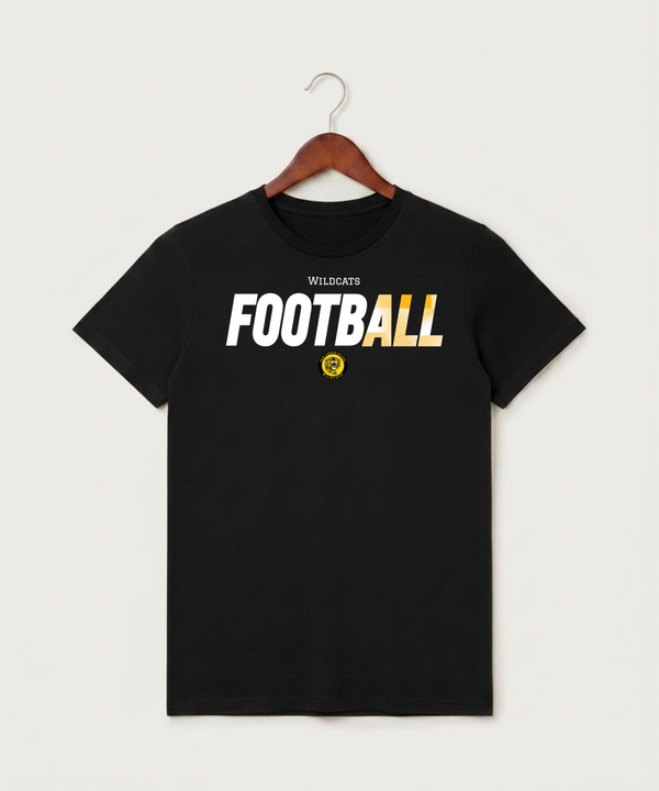 New London Spicer High School Football (Boys) - Black T-Shirt - Full Front