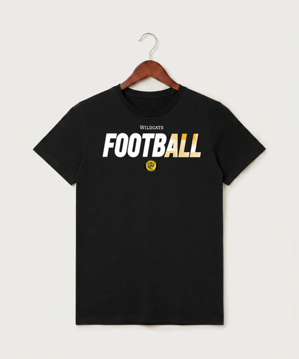 New London Spicer High School Football (Boys) - Black T-Shirt - Full Front
