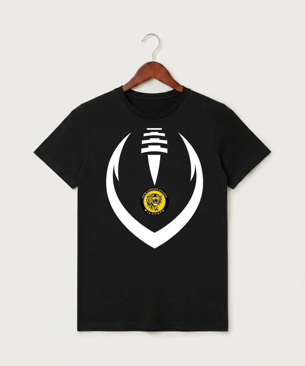 New London Spicer High School Football (Boys) - Black T-Shirt - Full Front
