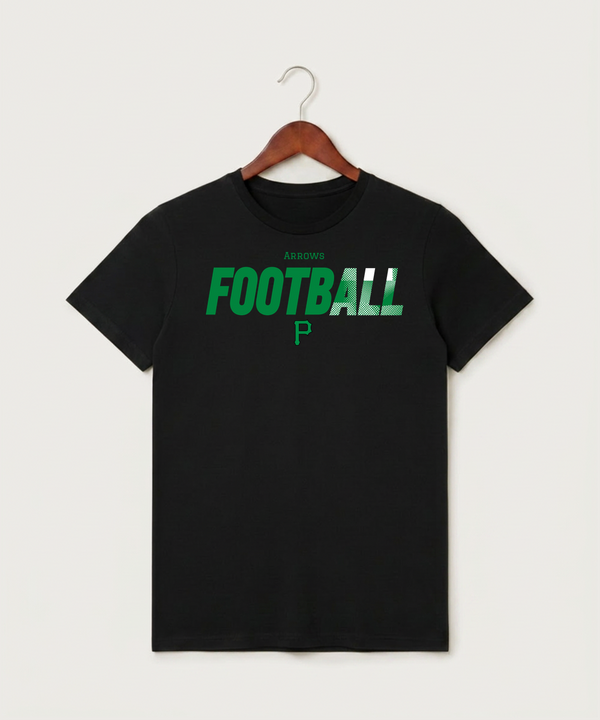 Pipestone Area High School Football (Boys) - Black T-Shirt - Full Front