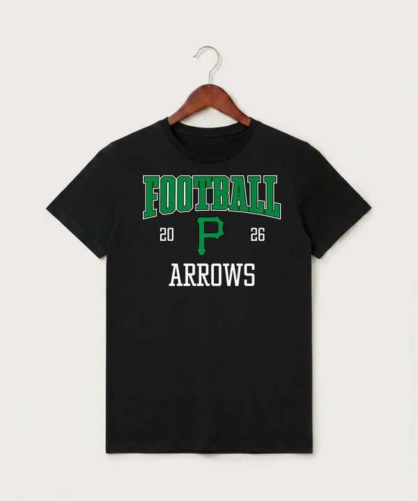 Pipestone Area High School Football (Boys) - Black T-Shirt - Full Front