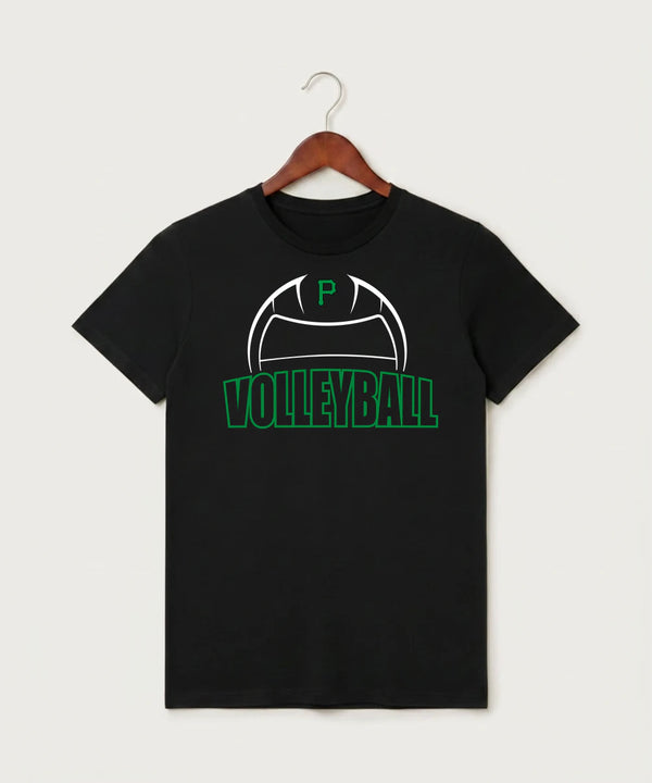 Pipestone Area High School Volleyball (Girls) - Black T-Shirt - Full Front