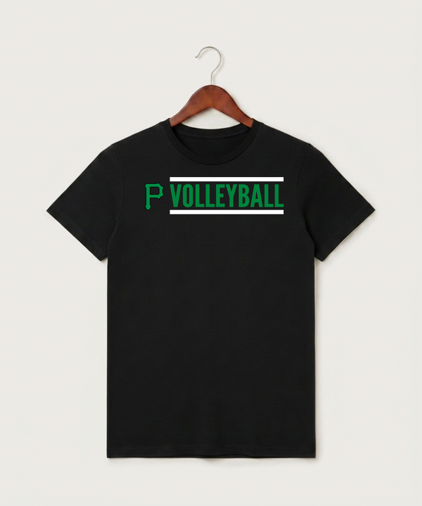 Pipestone Area High School Volleyball (Girls) - Black T-Shirt - Full Front