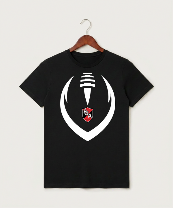 Saint James High School Football (Boys) - Black T-Shirt - Full Front