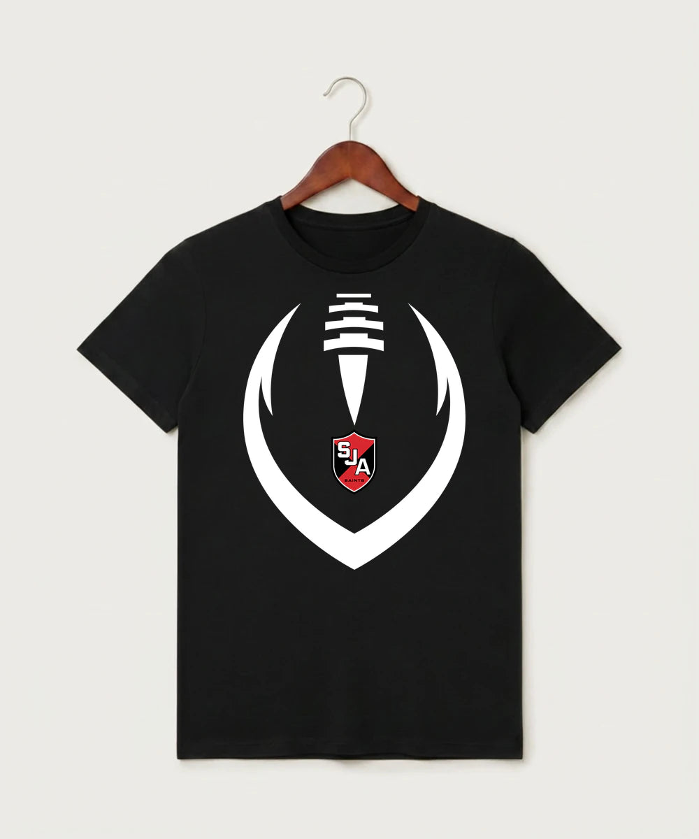 Saint James High School Football (Boys) - Black T-Shirt - Full Front