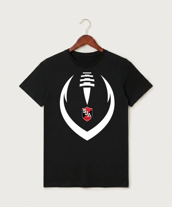 Saint James High School Football (Boys) - Black T-Shirt - Full Front