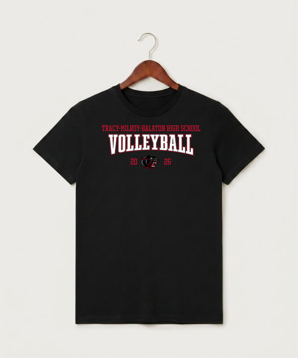 Tracy-Milroy-Balaton High School Volleyball (Girls) - Black T-Shirt - Full Front