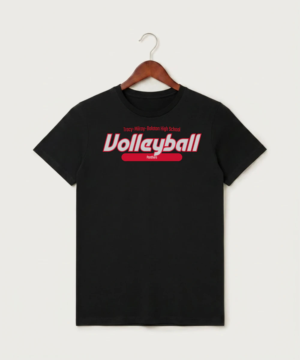 Tracy-Milroy-Balaton High School Volleyball (Girls) - Black T-Shirt - Full Front