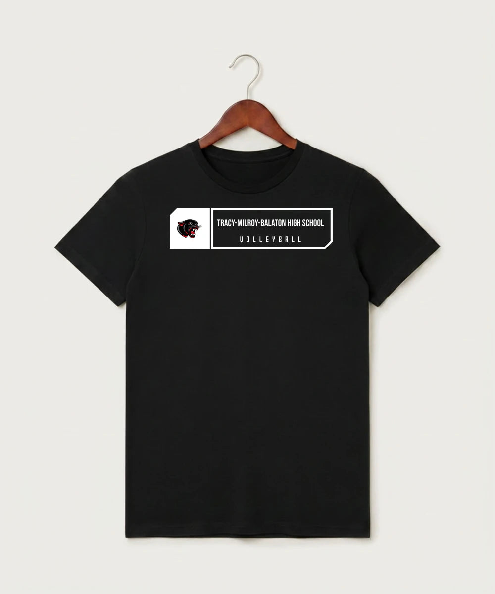 Tracy-Milroy-Balaton High School Volleyball (Girls) - Black T-Shirt - Full Front