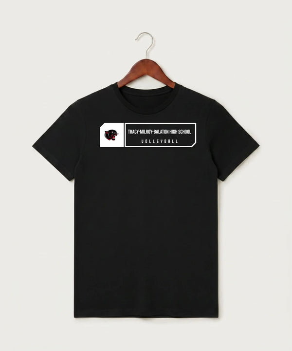 Tracy-Milroy-Balaton High School Volleyball (Girls) - Black T-Shirt - Full Front