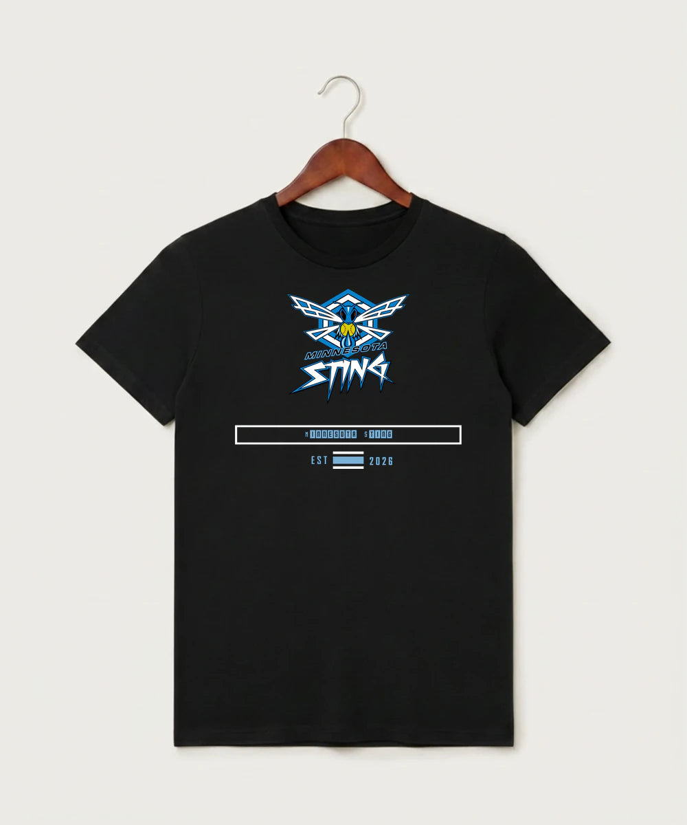 Minnesota Sting Athletics - Black T-Shirt - Full Front